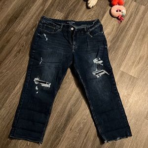 Maurice’s destructed ankle jeans!